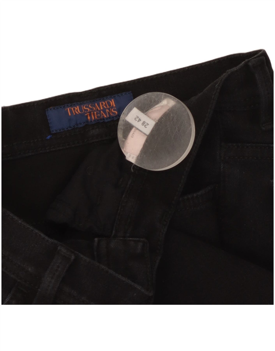 Trussardi Femme Jean Slim Taille Mi-Haute W28 L26 Noir