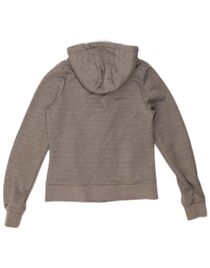 ELLESSE Boys Graphic Zip Hoodie Sweater 7-8 Years Grey Polyester