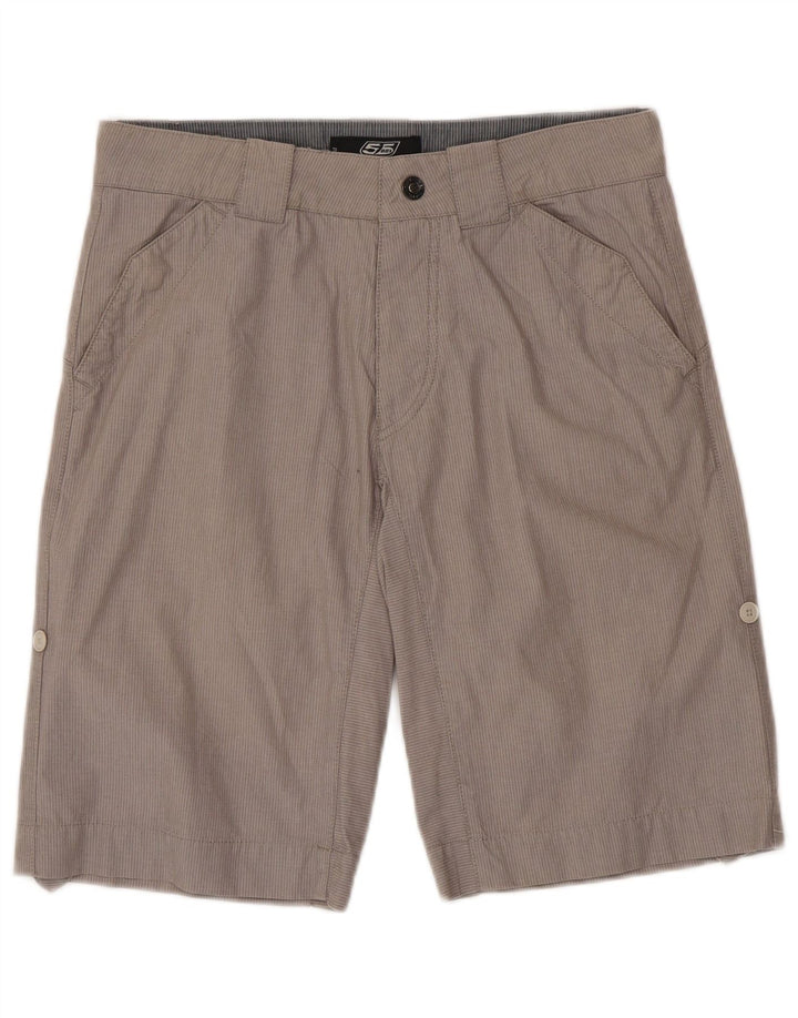 55DSL Short Chino Homme W29 Coton Rayé Gris Moyen