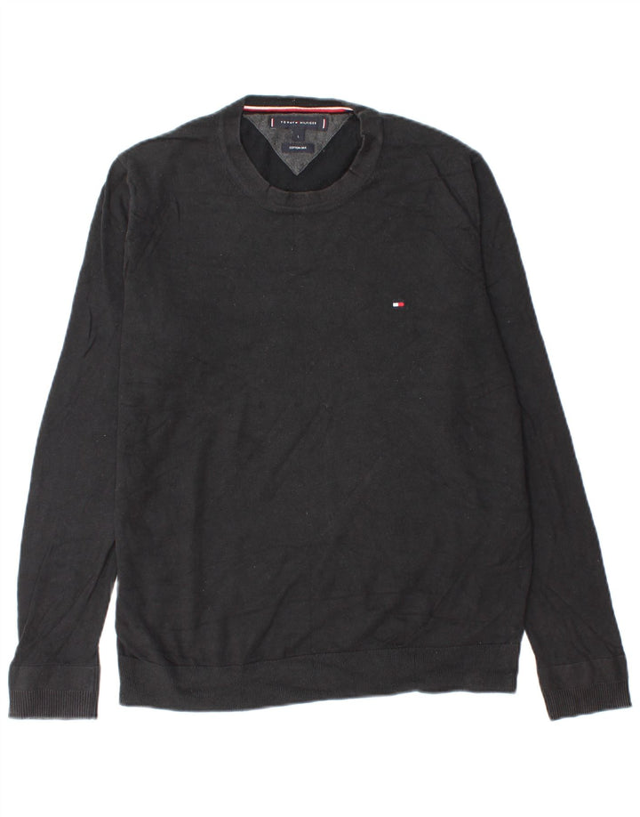 Tommy Hilfiger Pull à col rond pour garçon 15-16 ans Noir Taille L