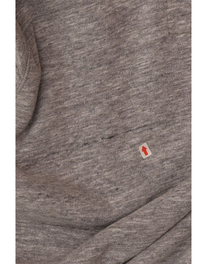 Jack Wills Pull à capuche surdimensionné graphique pour femme UK 12 Gris moyen moucheté
