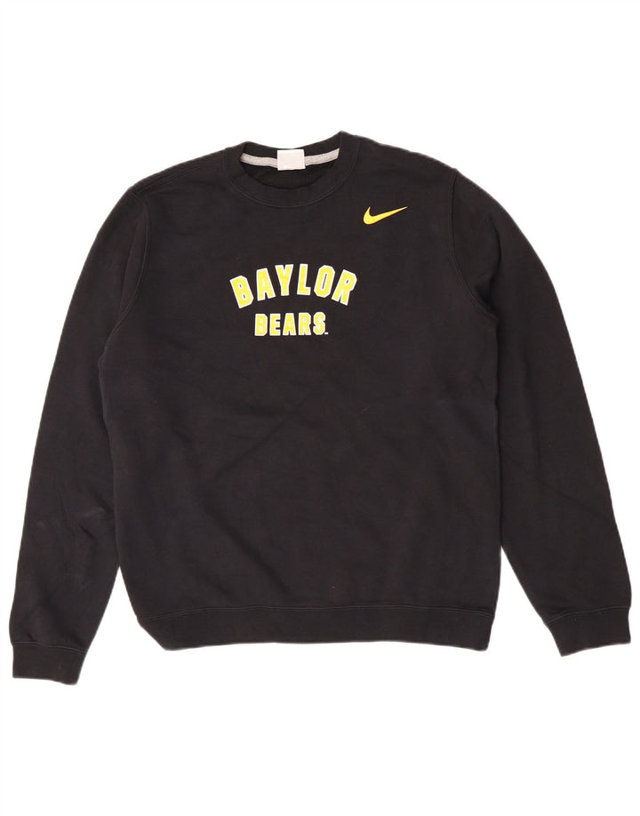 Nike Hommes Baylor Bears Graphic Sweatshirt Jumper Petit Noir Coton