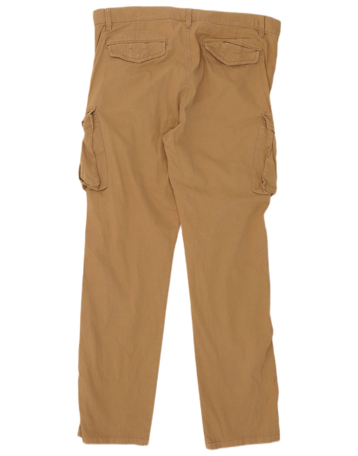 Benetton Pantalon Cargo Droit Homme W36 L31 Beige