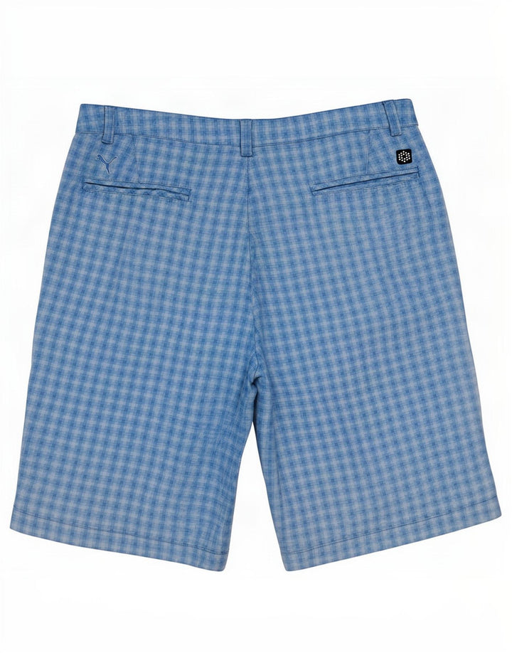 Puma Short Chino Homme Large W36 Bleu Carreaux