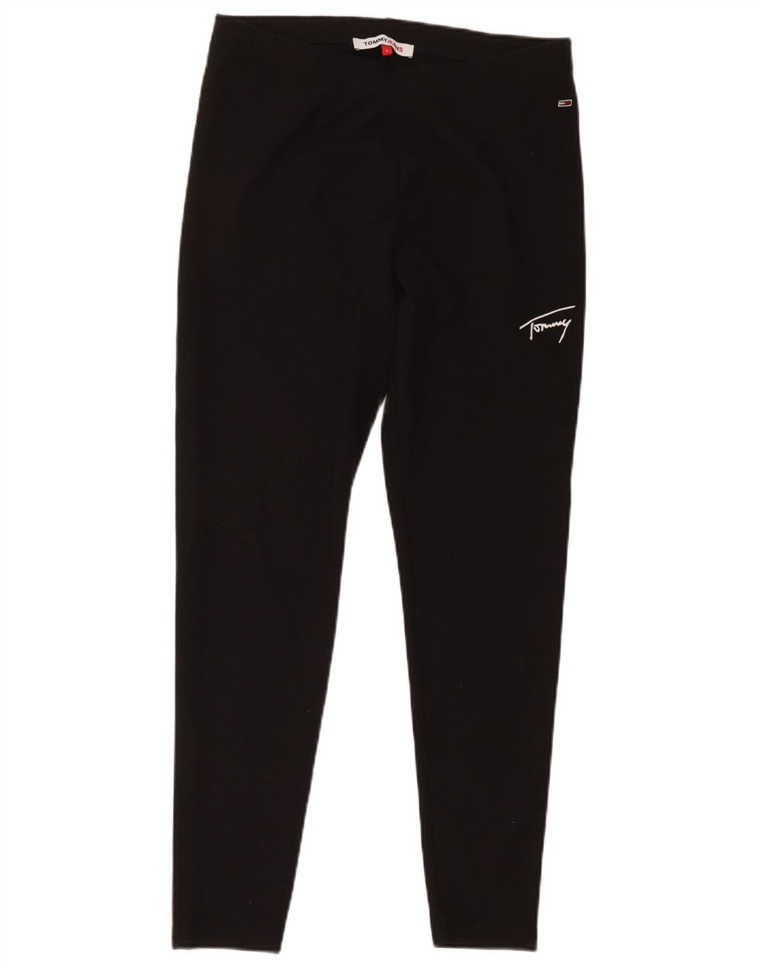 Tommy Hilfiger Leggings Femme UK 16 Large Noir Polyester