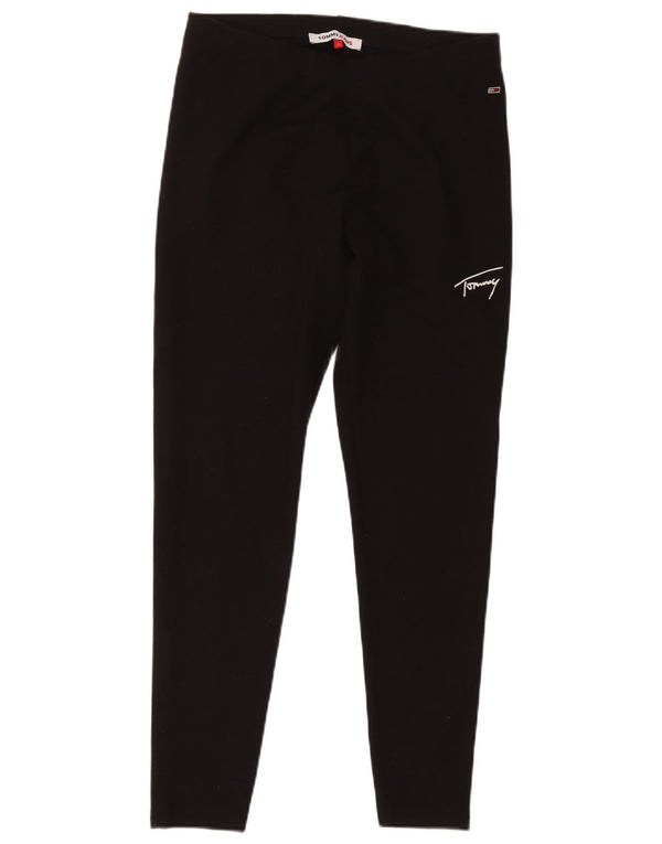 Tommy Hilfiger Leggings Femme UK 16 Large Noir Polyester