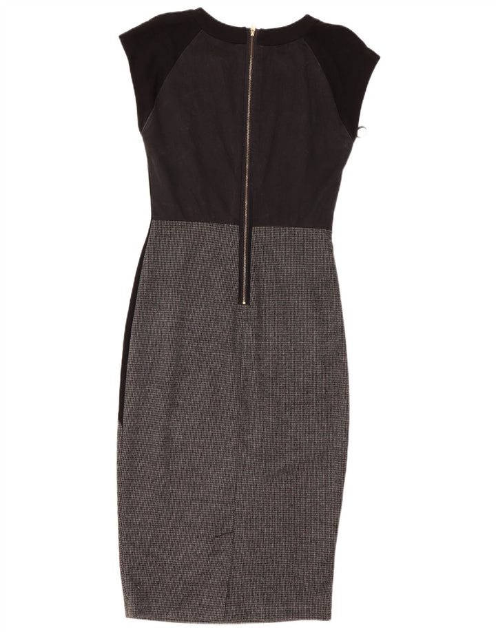 Ted Baker Robe moulante pour femme Taille 2 Petit Noir Polyester Colorblock