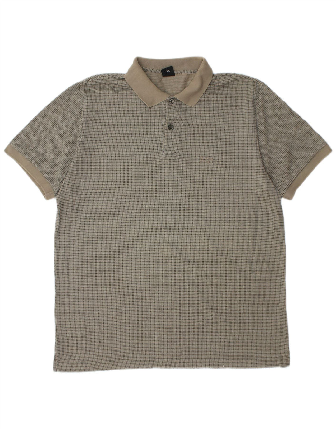 HUGO BOSS Polo Homme 2XL Coton Géométrique Beige
