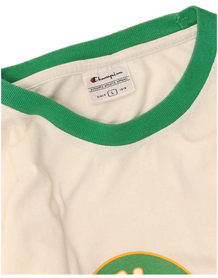 Champion Celtics Graphic T-Shirt Haut Large Blanc