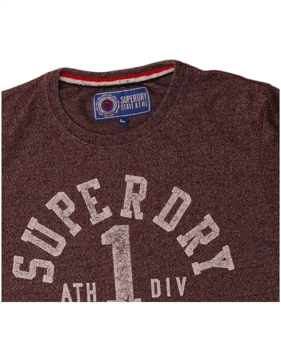 SUPERDRY Homme T-Shirt Graphique Haut Large Violet Moucheté Coton