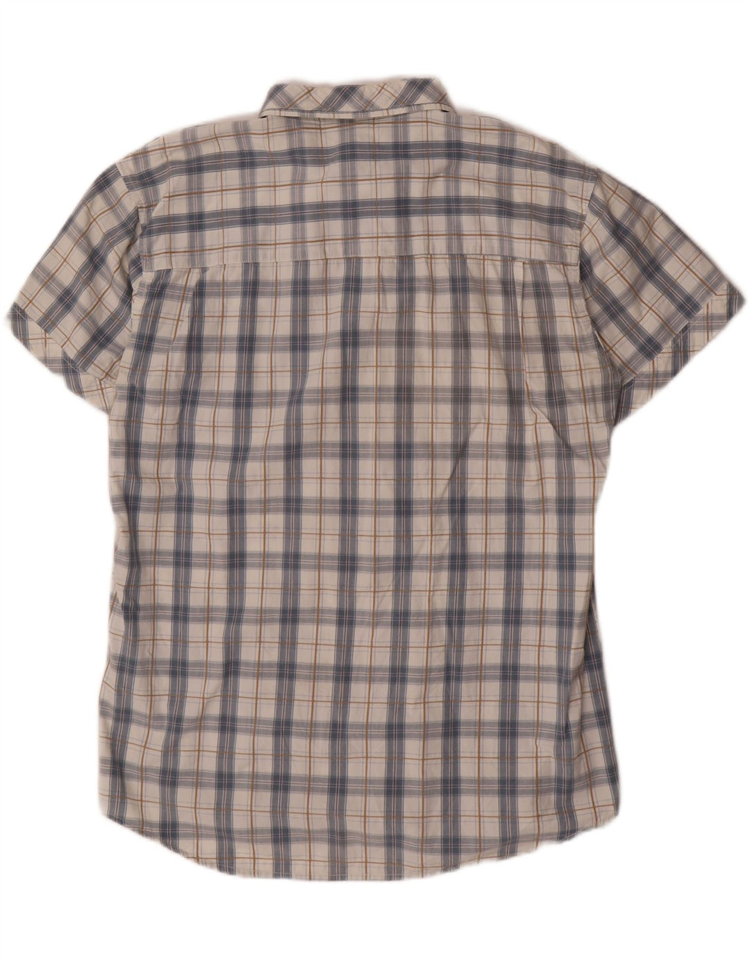 WRANGLER Chemise à manches courtes pour homme Coupe régulière XL Gris à carreaux en coton