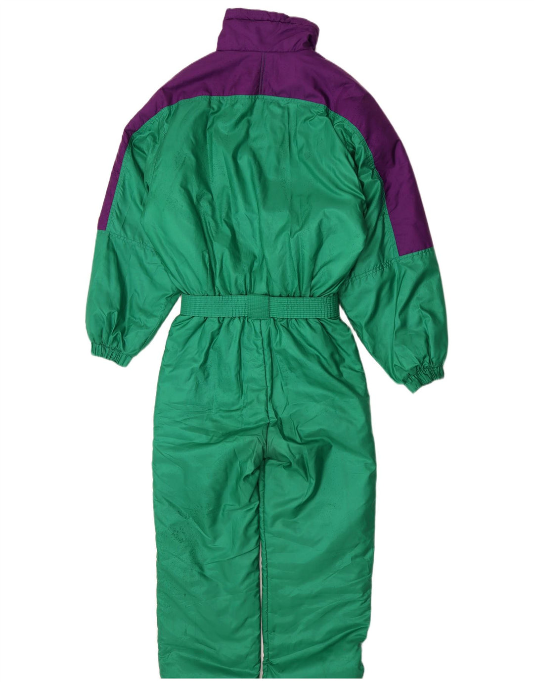 Brugi Combinaison de Ski Femme IT 48 XL Vert Colorblock Polyester Rétro