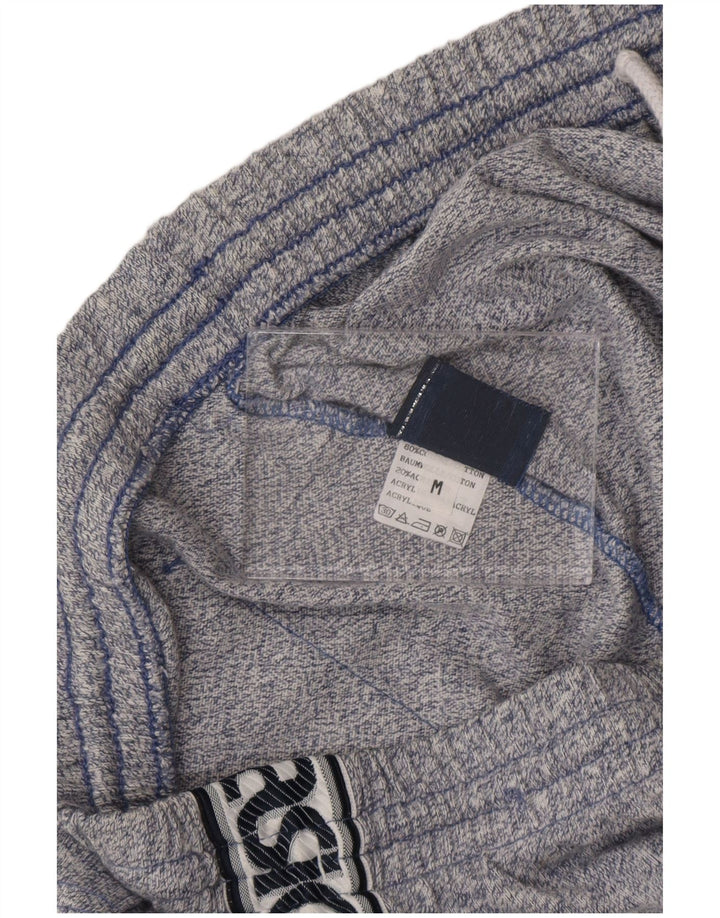 ASICS Pantalon de survêtement graphique pour homme en coton moucheté bleu marine moyen