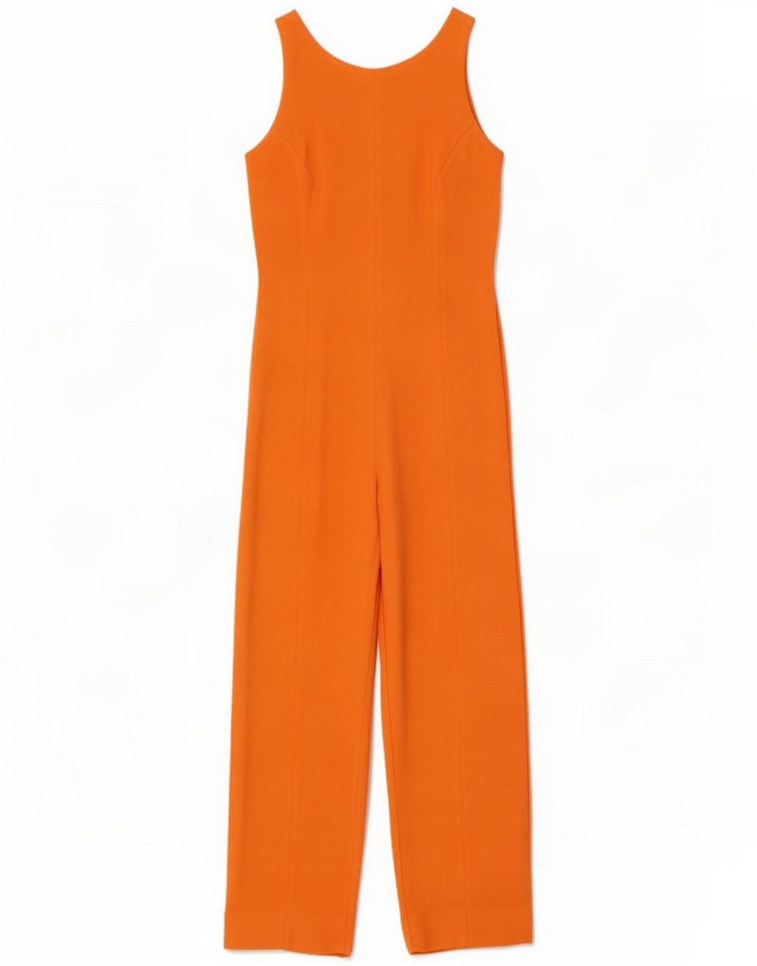vintage Femme Combinaison sans manches UK 12 Laine Orange Moyenne