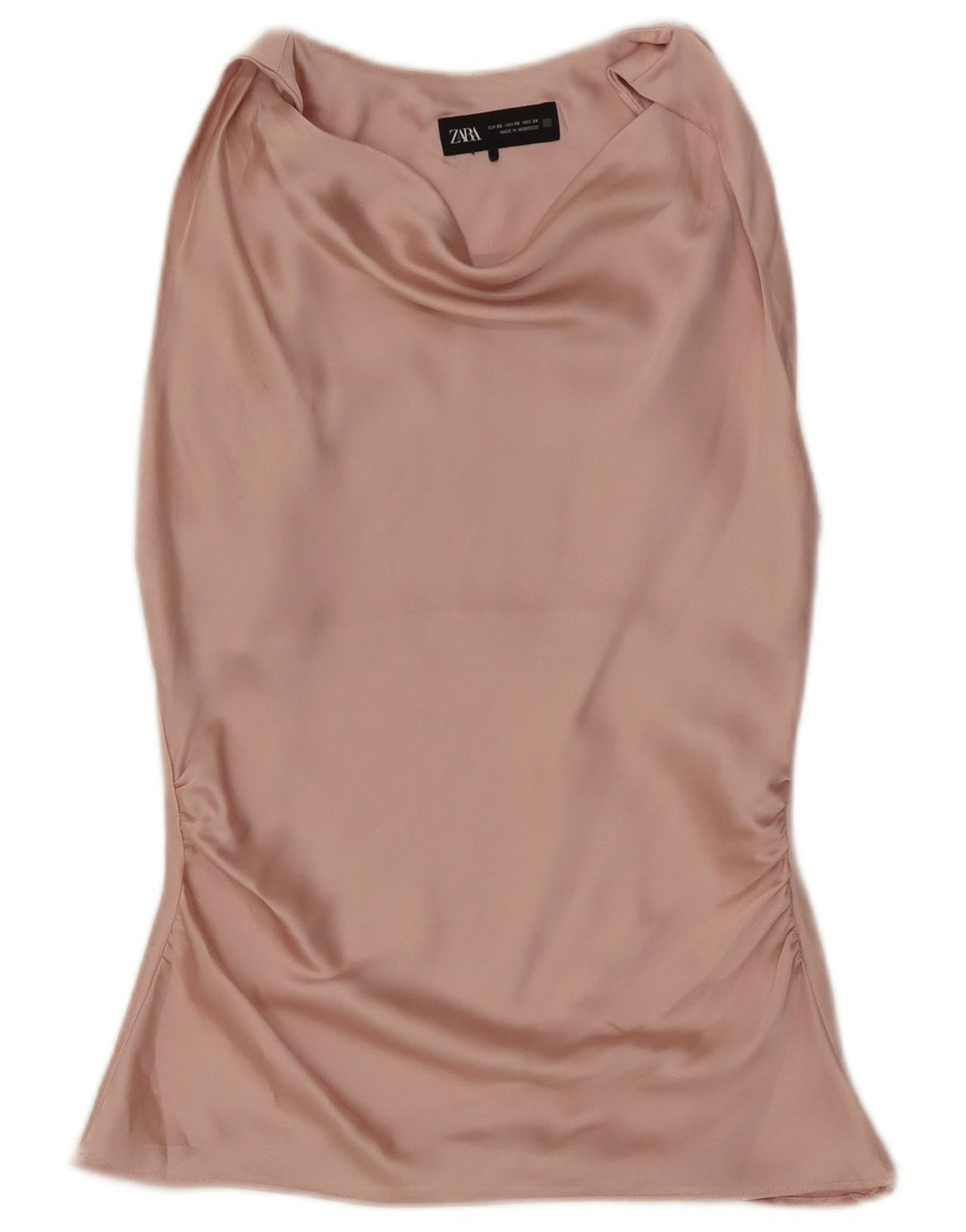 Zara Femme Chemisier sans manches Top UK 6 XS Rose Polyester