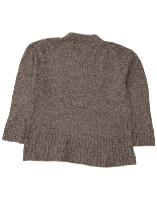 Zara Pull surdimensionné à col rond pour femme UK 10 Petit gris moucheté