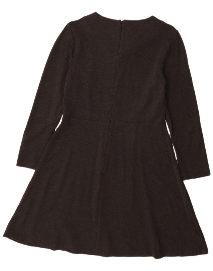 MARKS & SPENCER Robe trapèze à manches longues pour femme UK 10 Small Noir