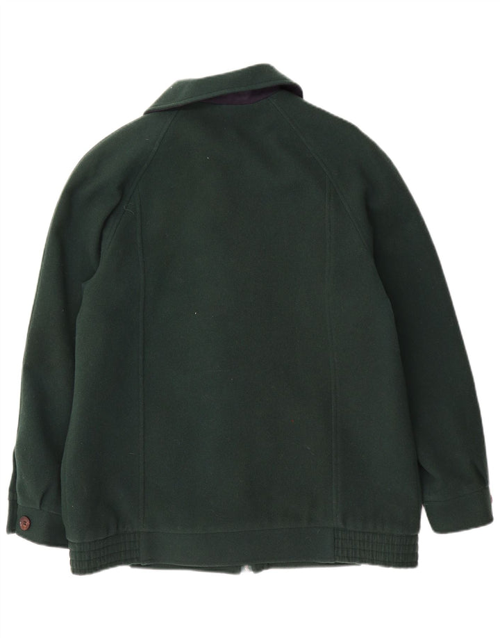 EDINBURGH Manteau surdimensionné pour femme UK 10 Petite laine verte