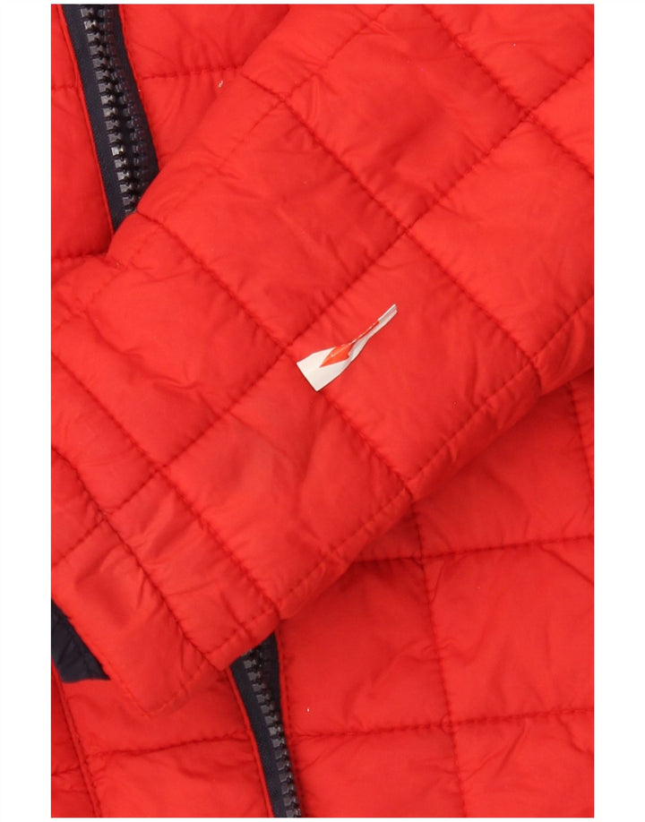 Superdry Veste rembourrée pour femme UK 14 Large Rouge Nylon