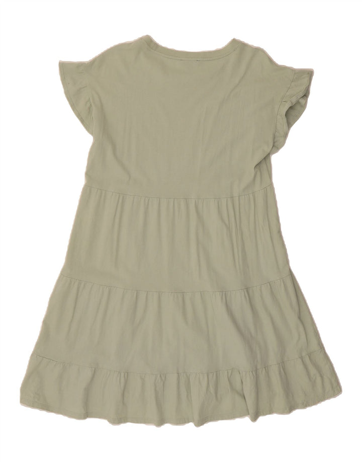 J. CREW Womens A-Line Dress UK 14 Medium Green Cotton Vintage J. Crew and Second-Hand J. Crew from Messina Hembry 