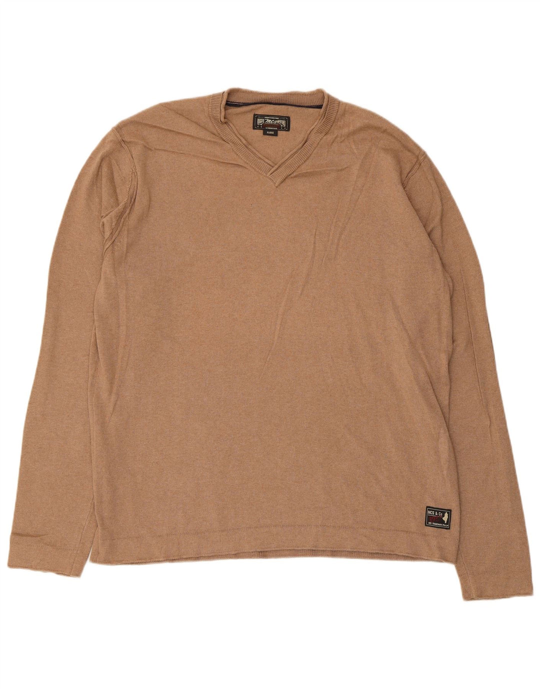 Marlboro Classics Pull col V pour homme XL Beige