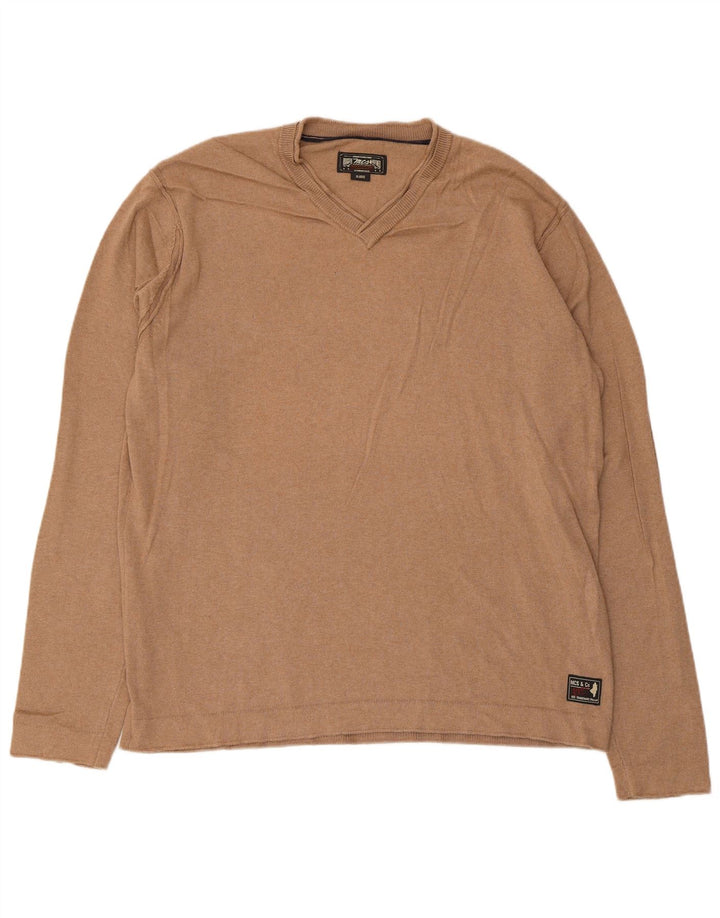 Marlboro Classics Pull col V pour homme XL Beige