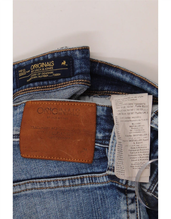 JACK & JONES Jean Slim Homme W32 L30 Bleu Coton