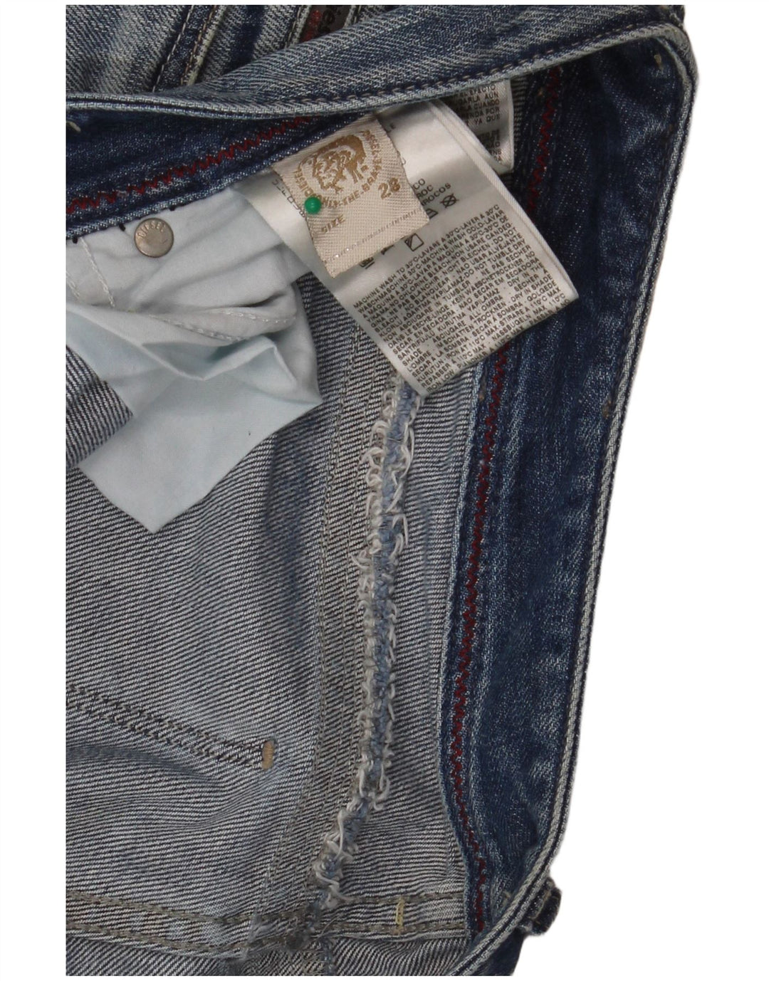 Jean droit vieilli femme Diesel W28 L32 coton bleu