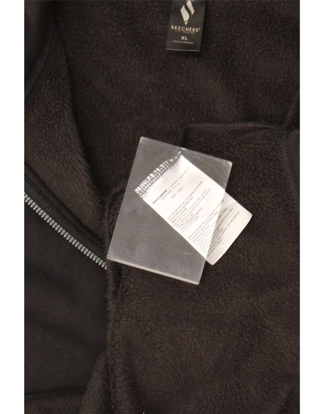 Skechers Veste de survêtement pour homme XL Noir Polyester