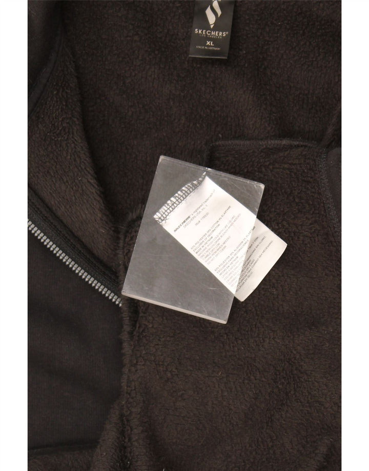 Skechers Veste de survêtement pour homme XL Noir Polyester