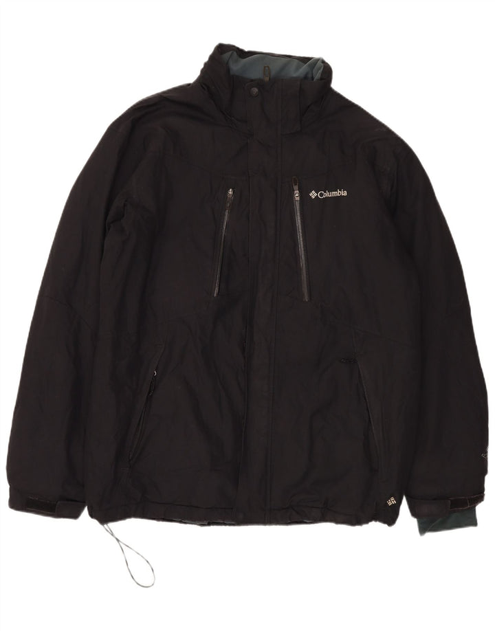 Columbia Veste coupe-vent pour homme UK 40 Large Noir Nylon