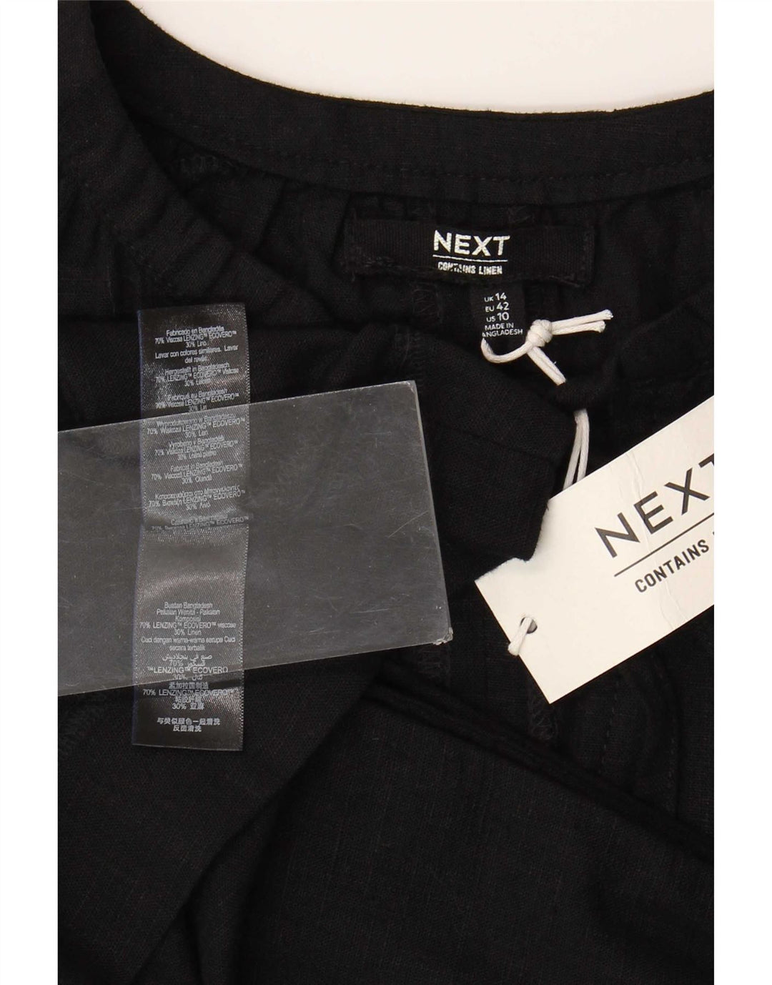 Next Robe trapèze pour femme UK 44 Large Viscose noire
