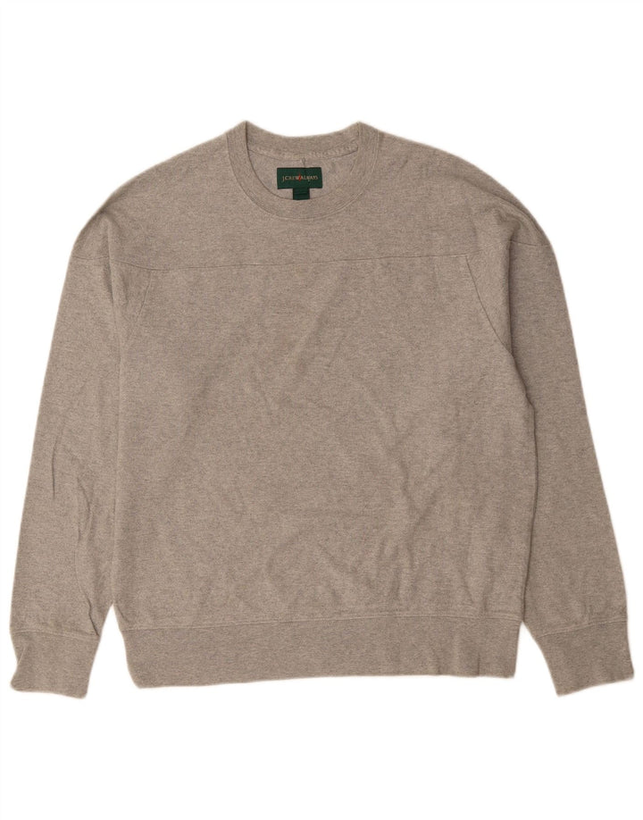 J. CREW Sweat-Shirt Homme Gris Moyen Coton