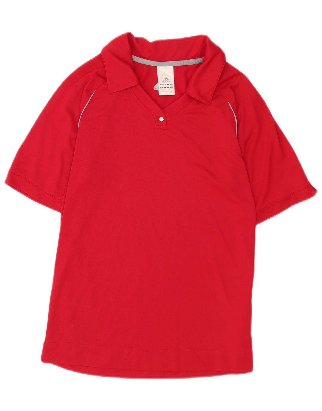Adidas Polo Femme UK 12 Rouge Moyen Polyester