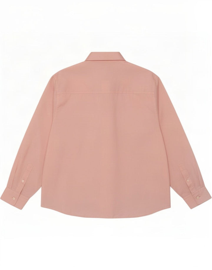 chemise femme vintage UK 12 Polyester rose moyen