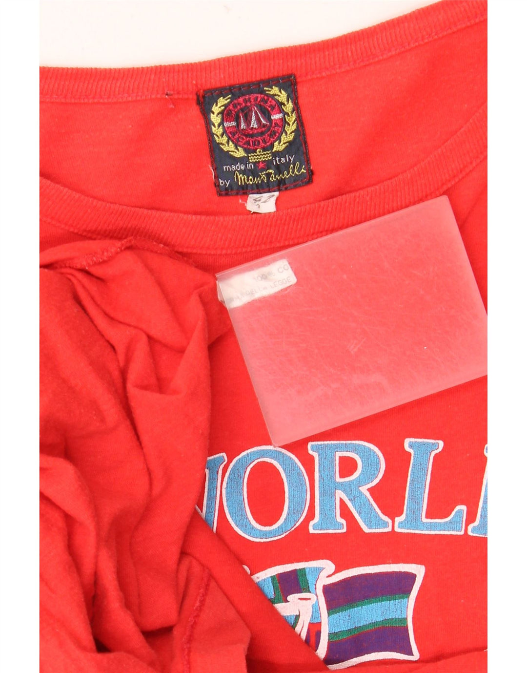 vintage Femme Robe T-Shirt Graphique Oversize IT 42 Coton Rouge Moyen