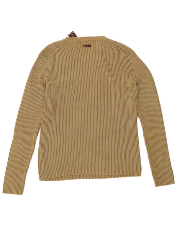 MARLBORO CLASSICS Pull à col rond pour homme en coton kaki Taille L