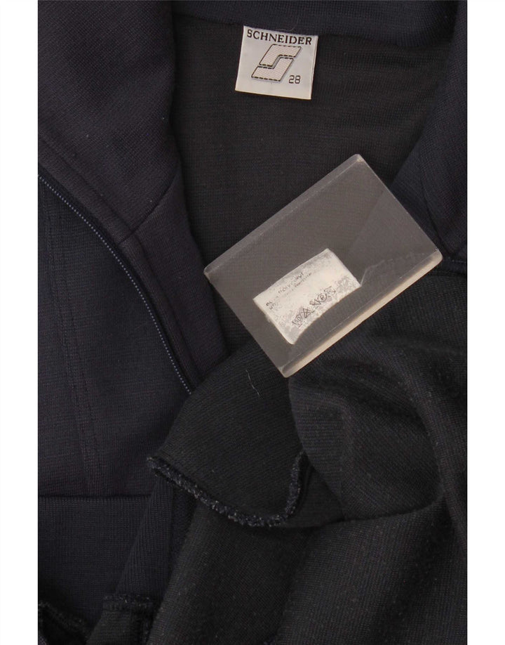 Schneider Veste de survêtement pour homme Large Bleu marine Géométrique Polyacrylique