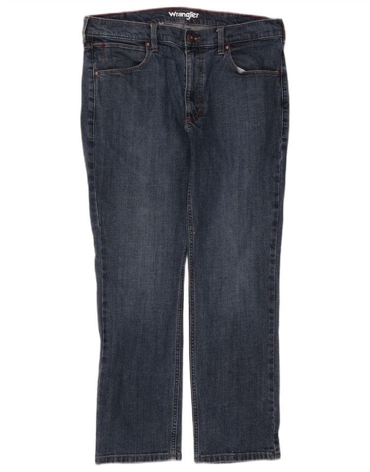Wrangler Jean droit régulier pour hommes W33 L30 bleu coton
