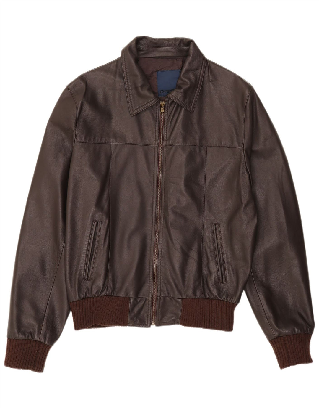 Veste en cuir femme vintage UK 44 2XL Cuir Marron