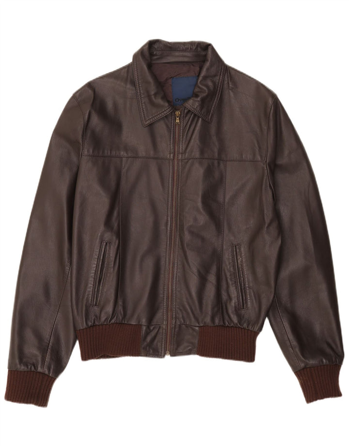 Veste en cuir femme vintage UK 44 2XL Cuir Marron
