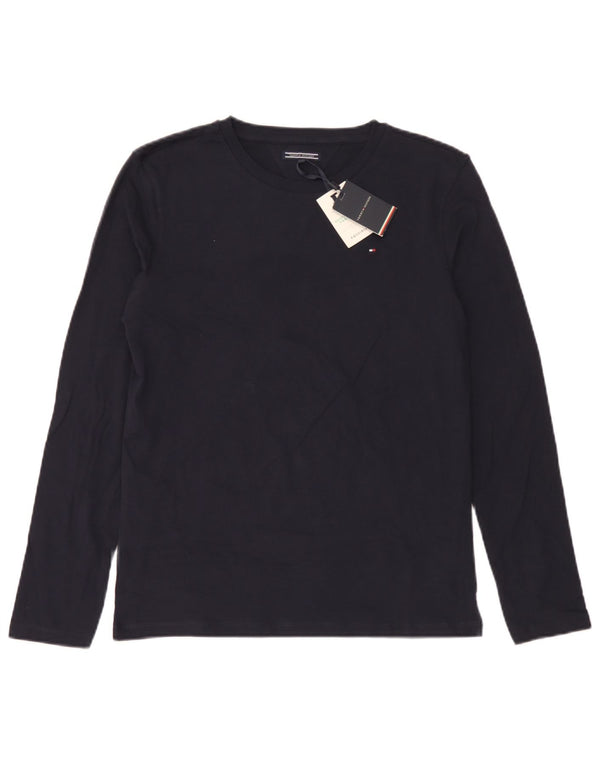 Tommy Hilfiger Haut à Manches Longues Garçon 15-16 ans Bleu Marine Coton