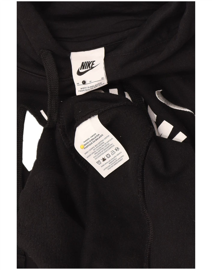 Nike Pull à capuche graphique en coton noir moyen pour homme