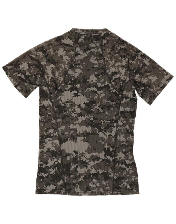 Nike Hommes Ajusté Graphique T-Shirt Haut Petit Gris Géométrique Polyester