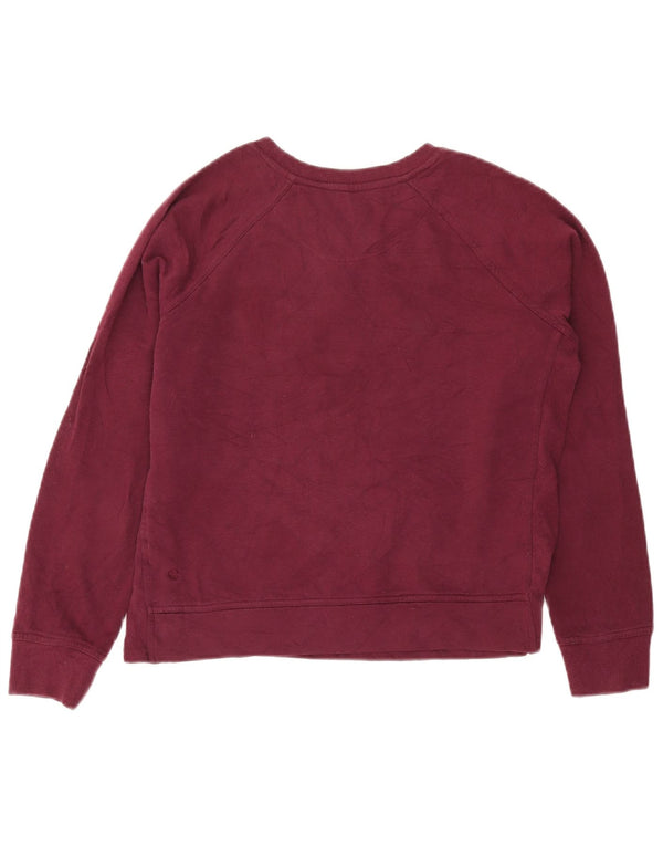 Champion Sweat-shirt court surdimensionné pour femme UK 10 Petit Bordeaux