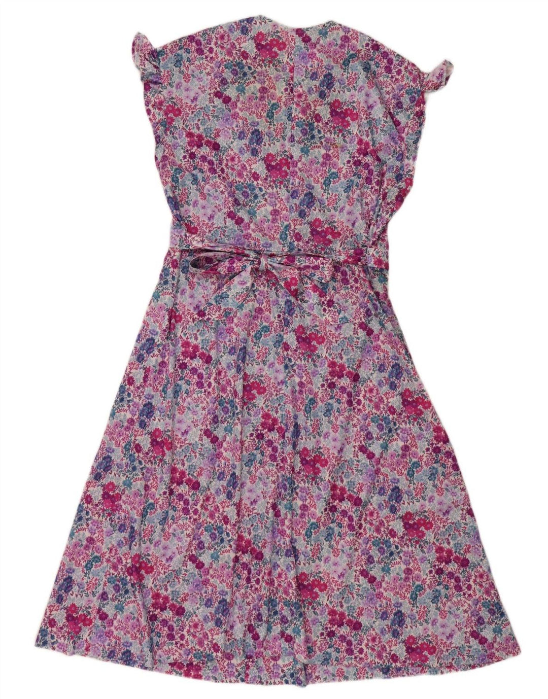 VINTAGE Womens A-Line Dress UK 14 Medium Multicoloured Floral