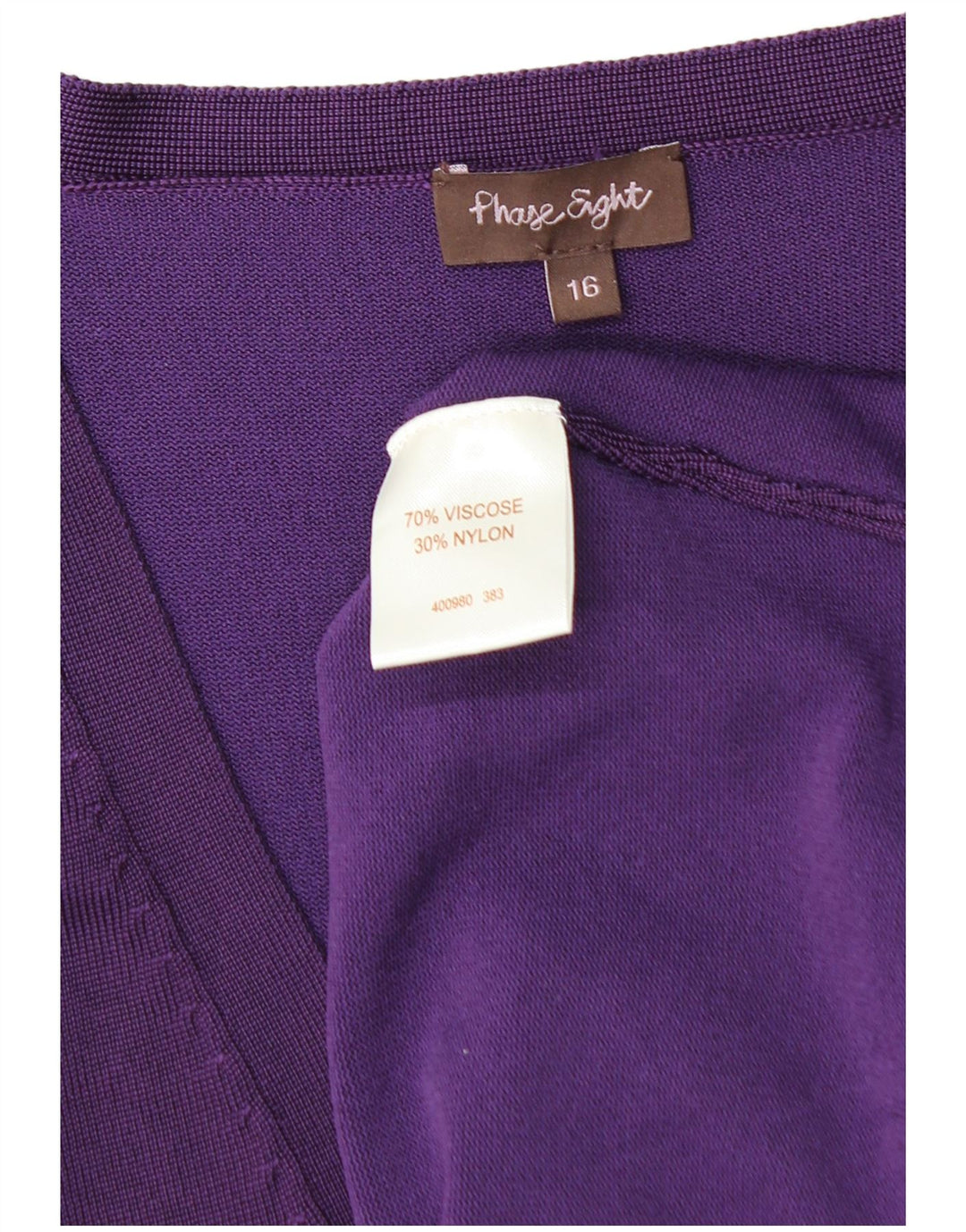 PHASE EIGHT Boléro Cardigan Pull UK 16 Large Violet Viscose
