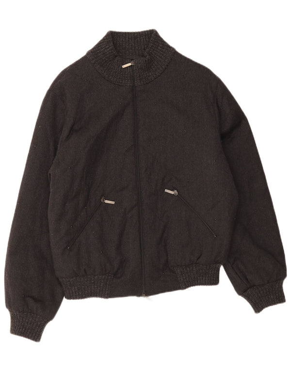 Giorgio Grati Veste Bomber Oversize Femme IT 40 Petite Laine Noire