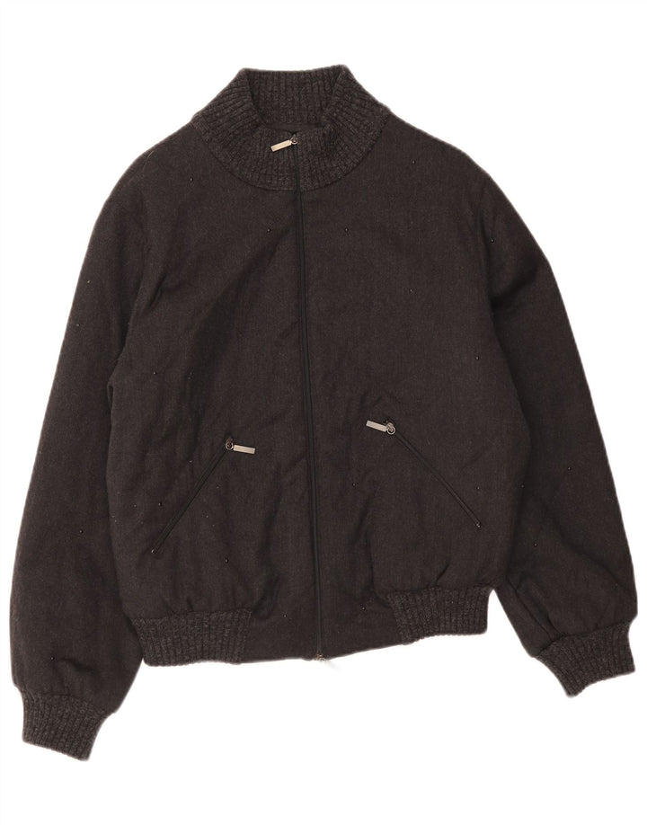 Giorgio Grati Veste Bomber Oversize Femme IT 40 Petite Laine Noire