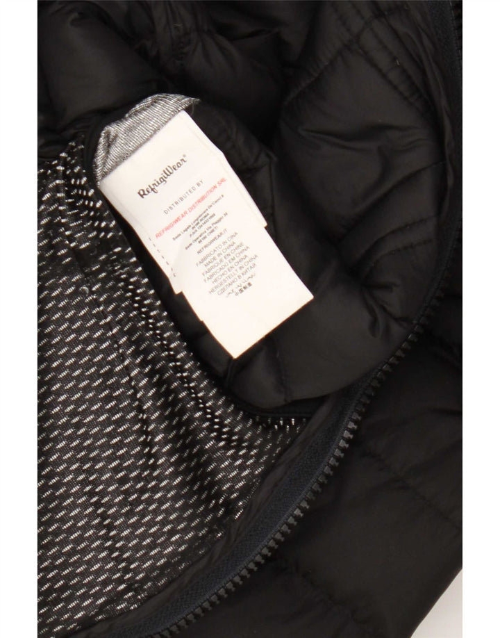 Refrigiwear Veste matelassée à capuche garçon 10-11 ans Noir Polyamide